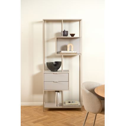 Boekenkast SARON 77x185 cm grijs