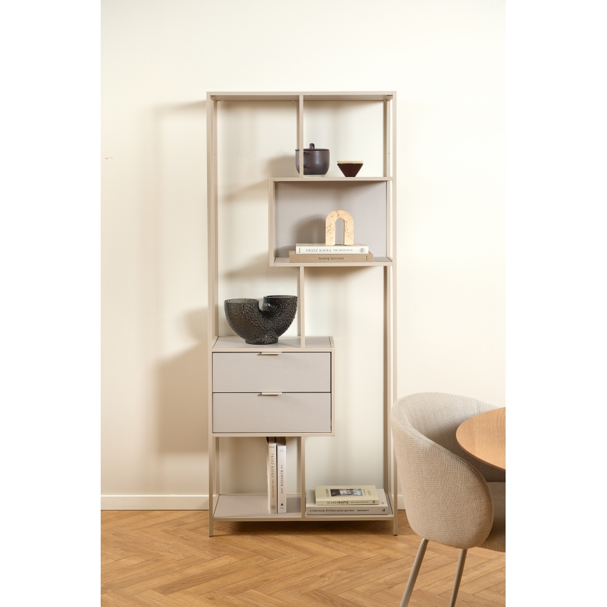 Boekenkast SARON 77x185 cm grijs