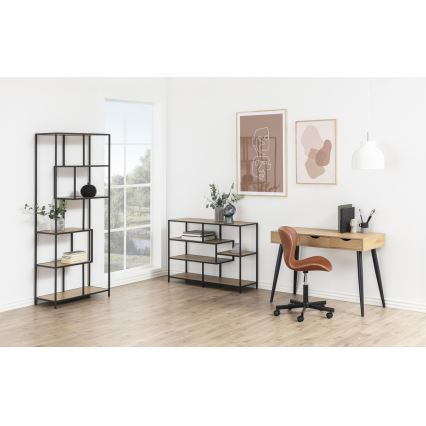 Boekenkast SARON eiken/zwart