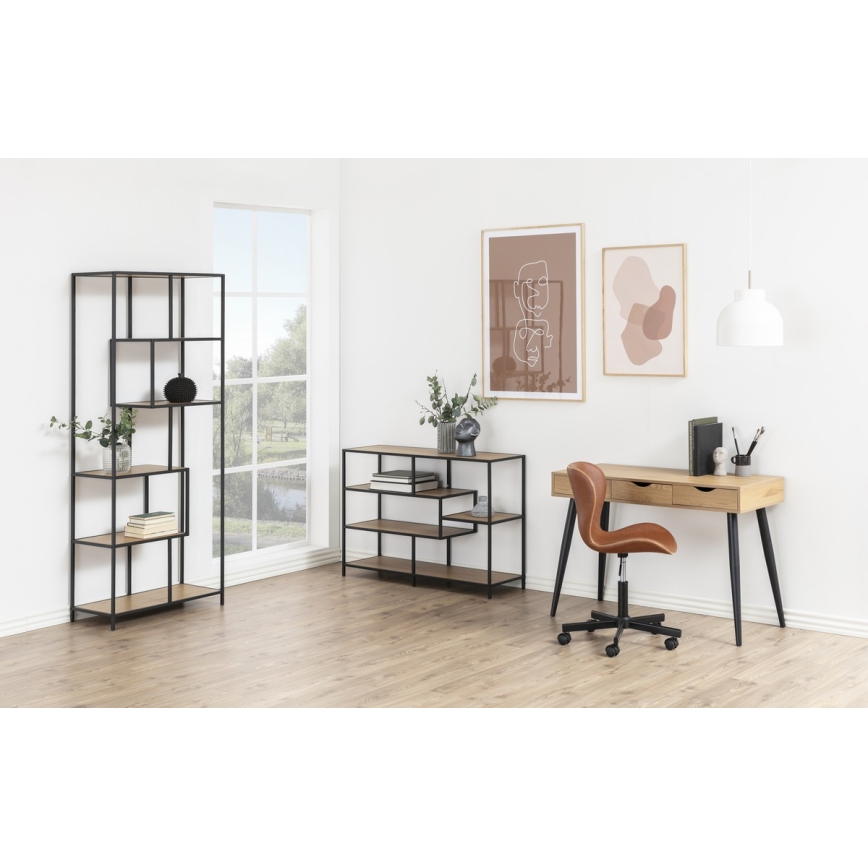 Boekenkast SARON eiken/zwart