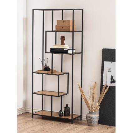 Boekenkast SARON eiken/zwart