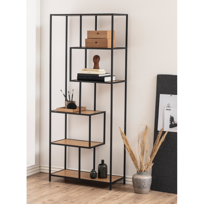 Boekenkast SARON eiken/zwart
