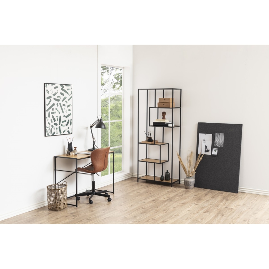 Boekenkast SARON eiken/zwart