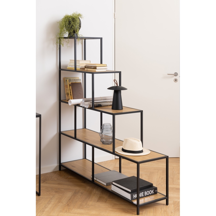 Boekenkast SARON eiken/zwart