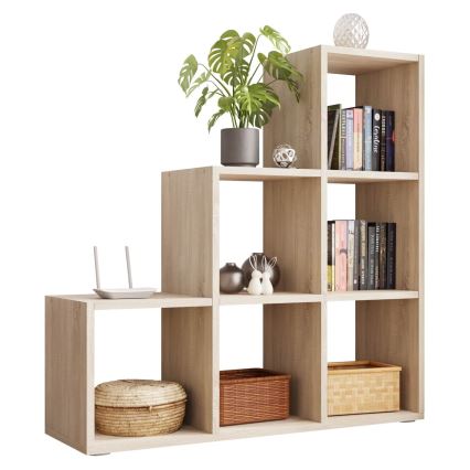 Boekenkast TRIO 108x105 cm eik sonoma