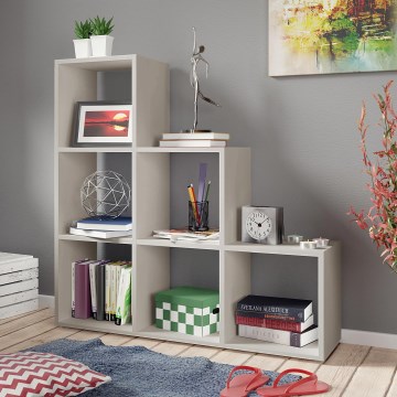 Boekenkast TRIO 108x105 cm kasjmier