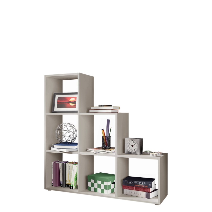 Boekenkast TRIO 108x105 cm kasjmier