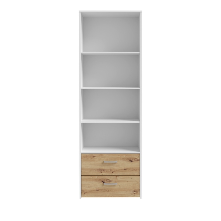 Boekenkast URO artisan eik/wit