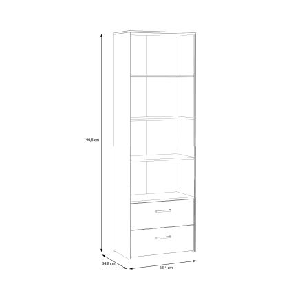 Boekenkast URO artisan eik/wit