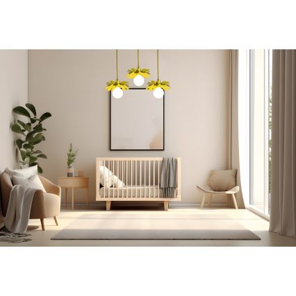 Bohemia-Design - Hanglamp aan kabel 1xE27/60W/230V geel