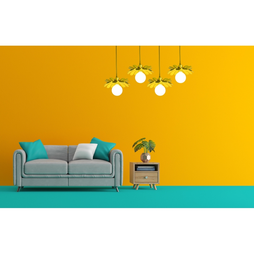 Bohemia-Design - Hanglamp aan kabel 1xE27/60W/230V geel
