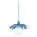 Bohemia-Design - Hanglamp aan snoer 1xE27/60W/230V blauw