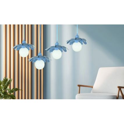 Bohemia-Design - Hanglamp aan snoer 1xE27/60W/230V blauw
