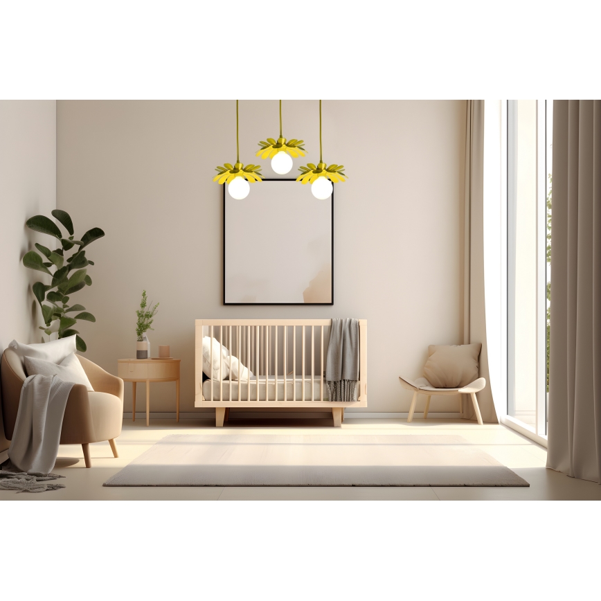 Bohemia-Design - Hanglamp aan snoer 1xE27/60W/230V geel