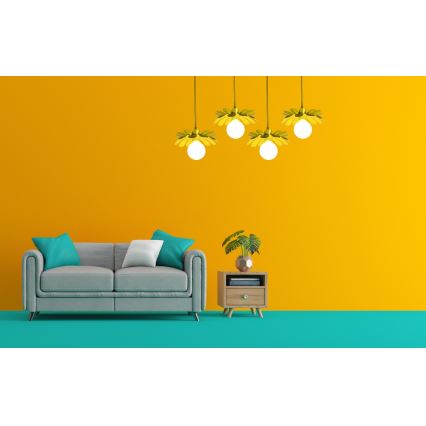 Bohemia-Design - Hanglamp aan snoer 1xE27/60W/230V geel