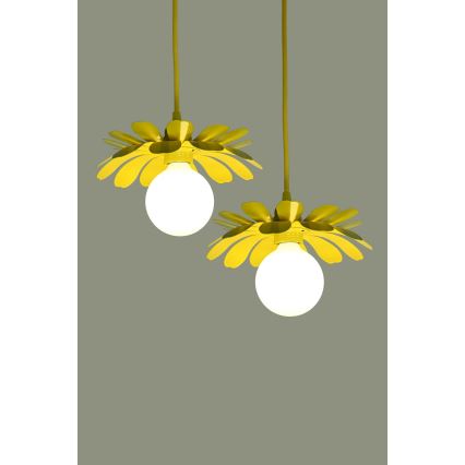 Bohemia-Design - Hanglamp aan snoer 1xE27/60W/230V geel