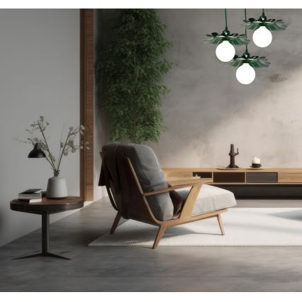 Bohemia-Design - Hanglamp met kabel 1xE27/60W/230V groen