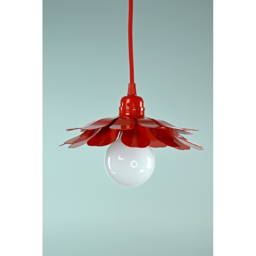 Bohemia-Design - Hanglamp met kabel 1xE27/60W/230V rood