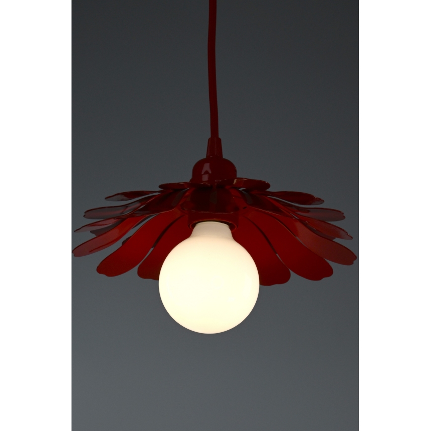 Bohemia-Design - Hanglamp met kabel 1xE27/60W/230V rood
