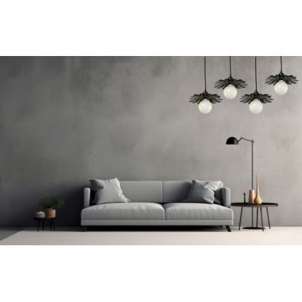 Bohemia-Design - Hanglamp met snoer 1xE27/60W/230V zwart
