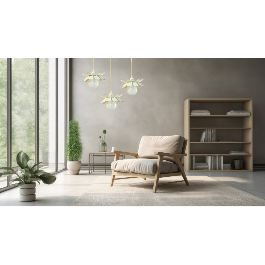 Bohemia-Design - Pendellamp met kabel 1xE27/60W/230V crèmekleurig