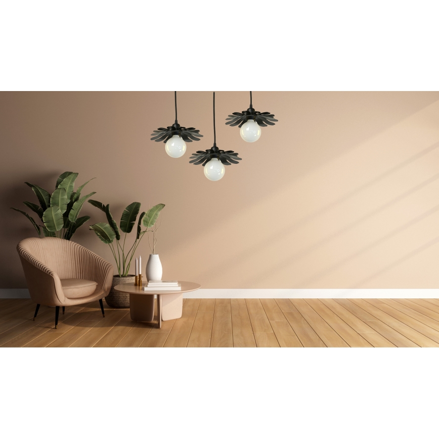 Bohemia-Design - Pendellamp met kabel 1xE27/60W/230V zwart