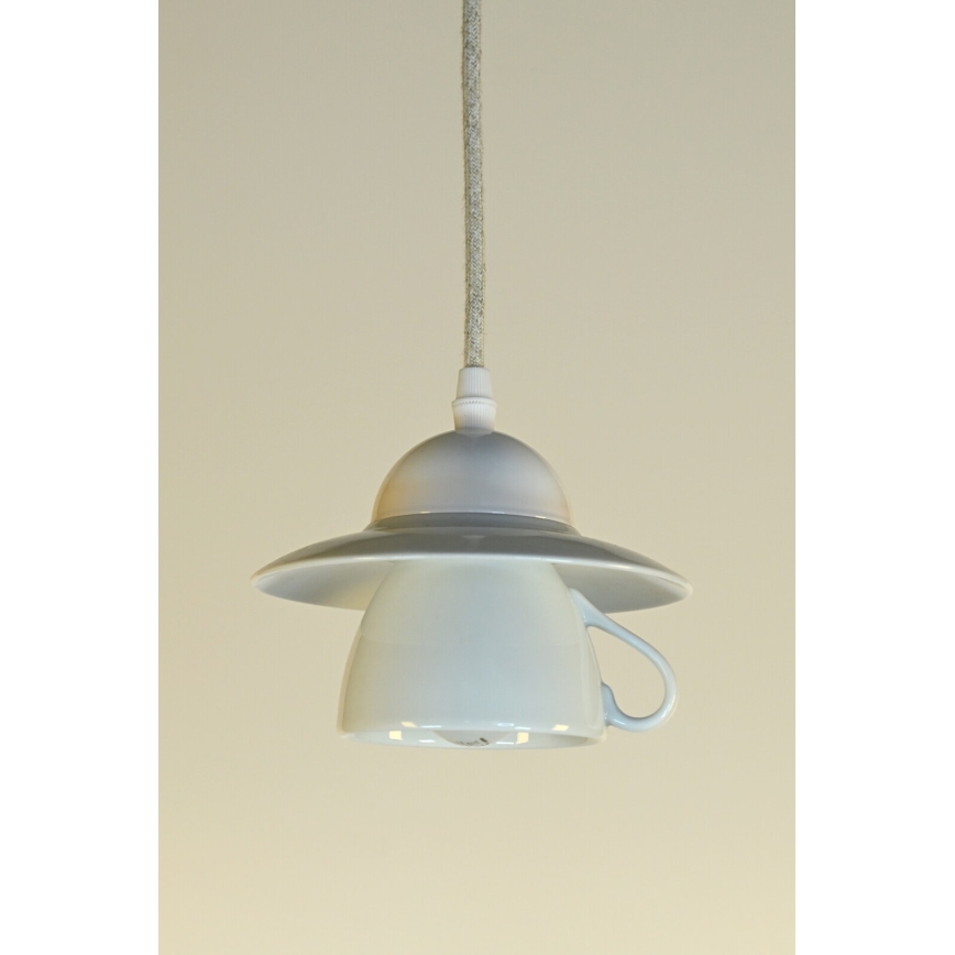 Bohemia-Design - Porseleinen hanglamp aan snoer 1xE27/60W/230V