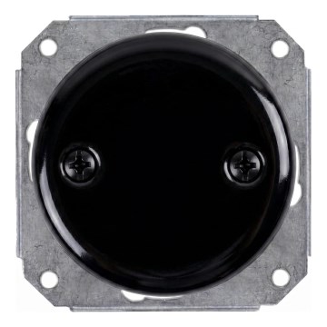 Bohemia-Design - Retro porseleinen afdekplaat voor elektrische installatie, zwart