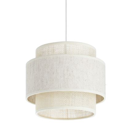 BOHO hanglamp aan snoer 1xE27/60W/230V Ø 20 cm crème/jute