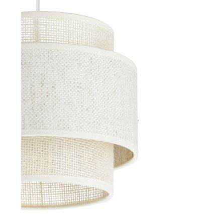 BOHO hanglamp aan snoer 1xE27/60W/230V Ø 20 cm crème/jute