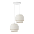 BOHO hanglamp aan snoer 2xE27/60W/230V wit