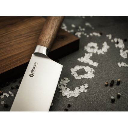 Böker - Keukenmes CORE 16 cm met walnoothandvat
