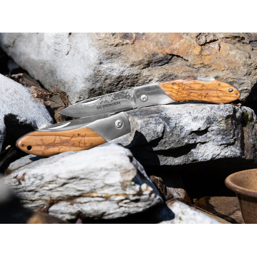 Böker - Zakmes van damast Magnum Caveman 19,4 cm