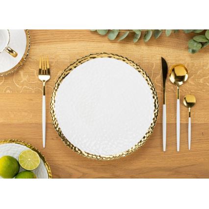 Bord KATI 25 cm creme/goud