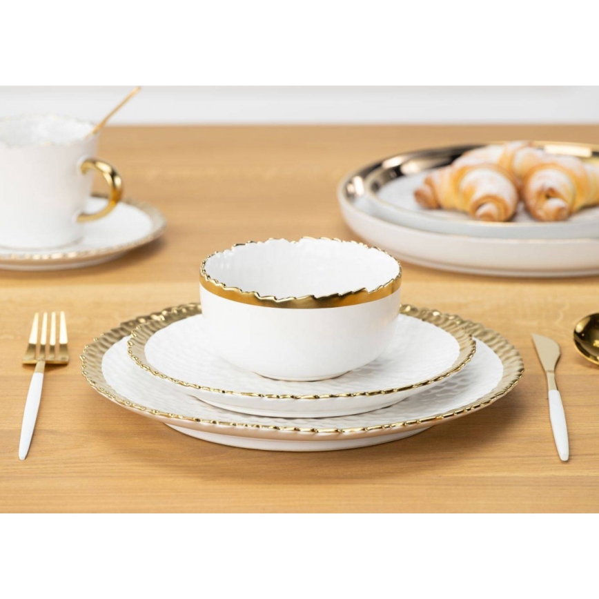 Bord KATI 25 cm creme/goud