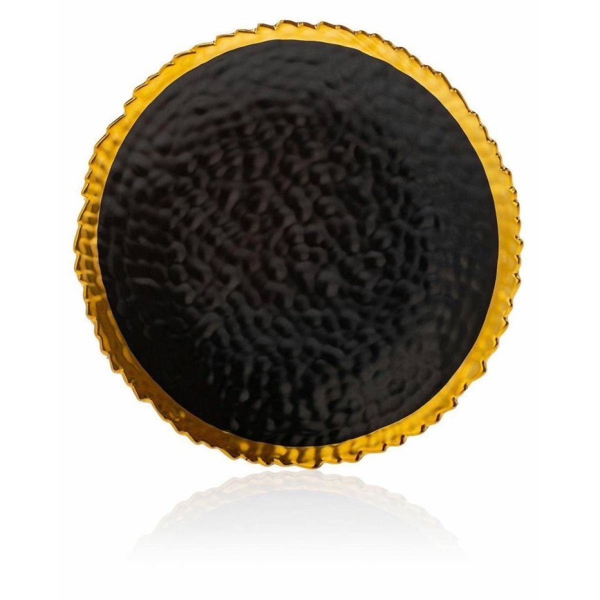 Bord KATI 25 cm zwart/goud
