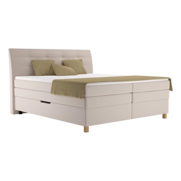 Boxspringbed met matras BEA 160x200 cm beige