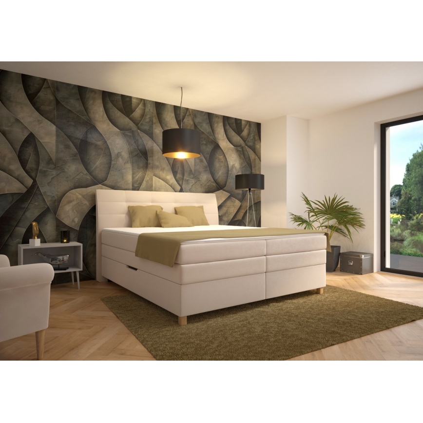 Boxspringbed met matras BEA 160x200 cm beige