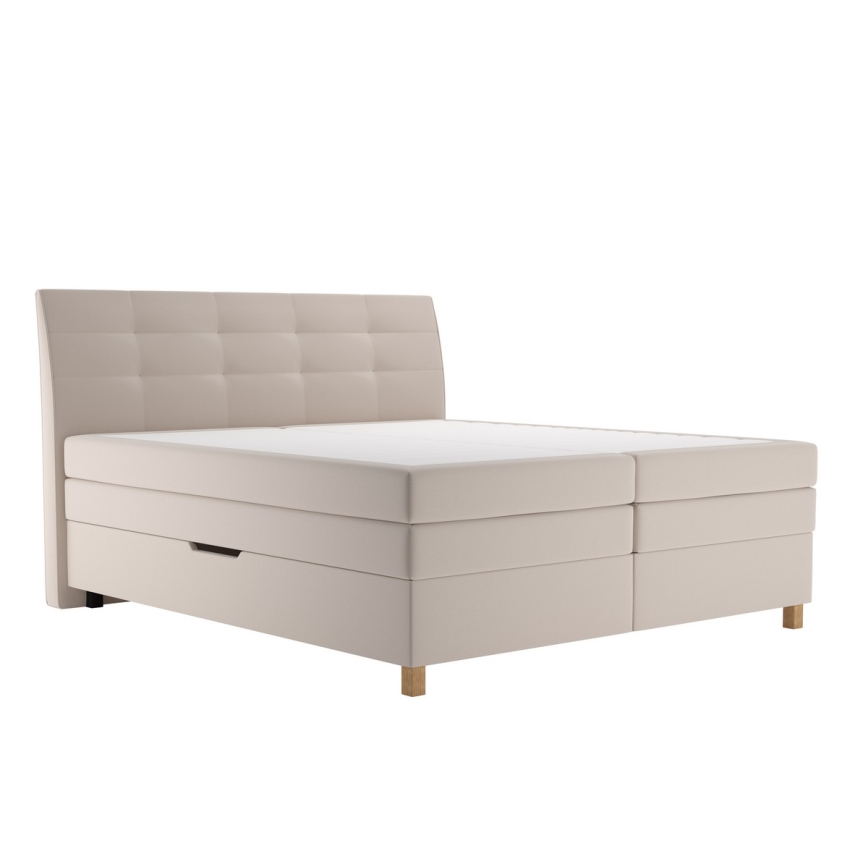 Boxspringbed met matras BEA 160x200 cm beige