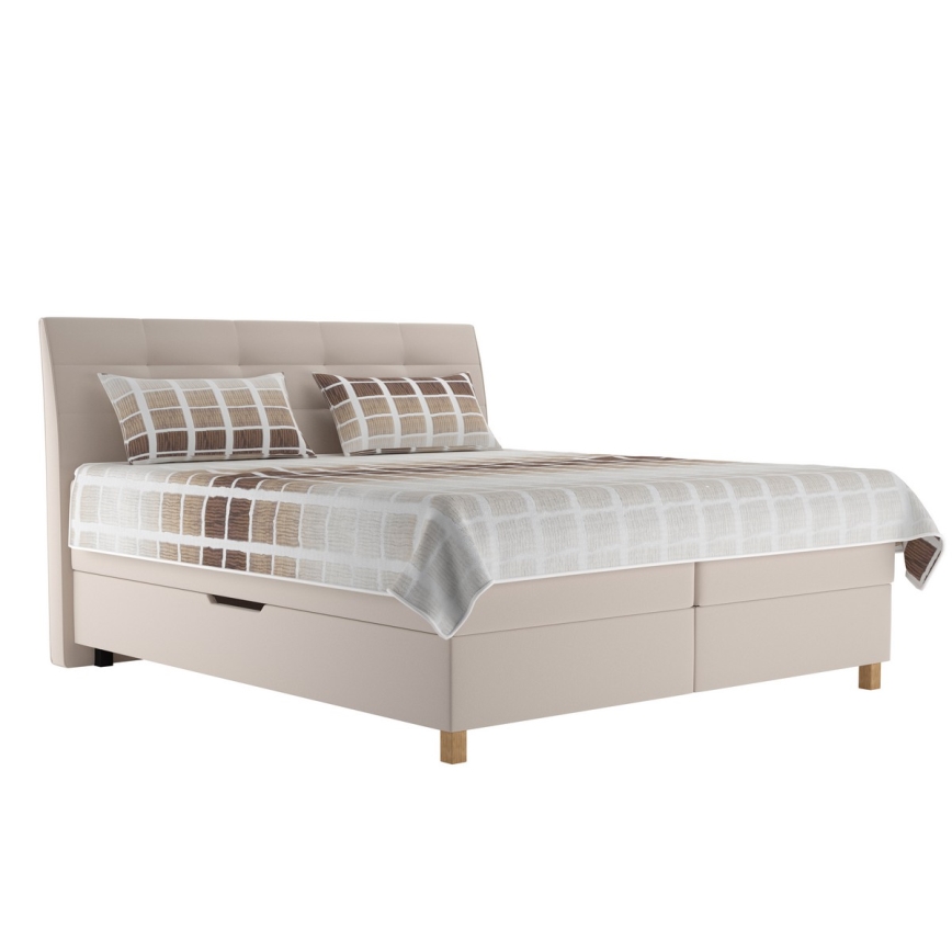 Boxspringbed met matras BEA 180x200 cm beige