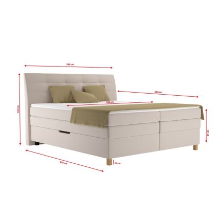Boxspringbed met matras BEA 180x200 cm beige