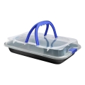 Braadslee met deksel TORO 42x3,8x29 cm zwart/blauw