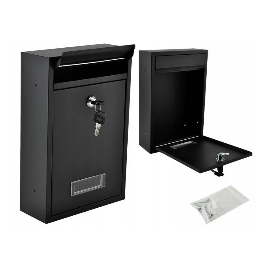 Brievenbus 21,7x32 cm zwart