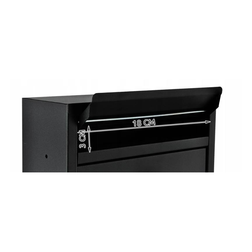 Brievenbus 21,7x32 cm zwart