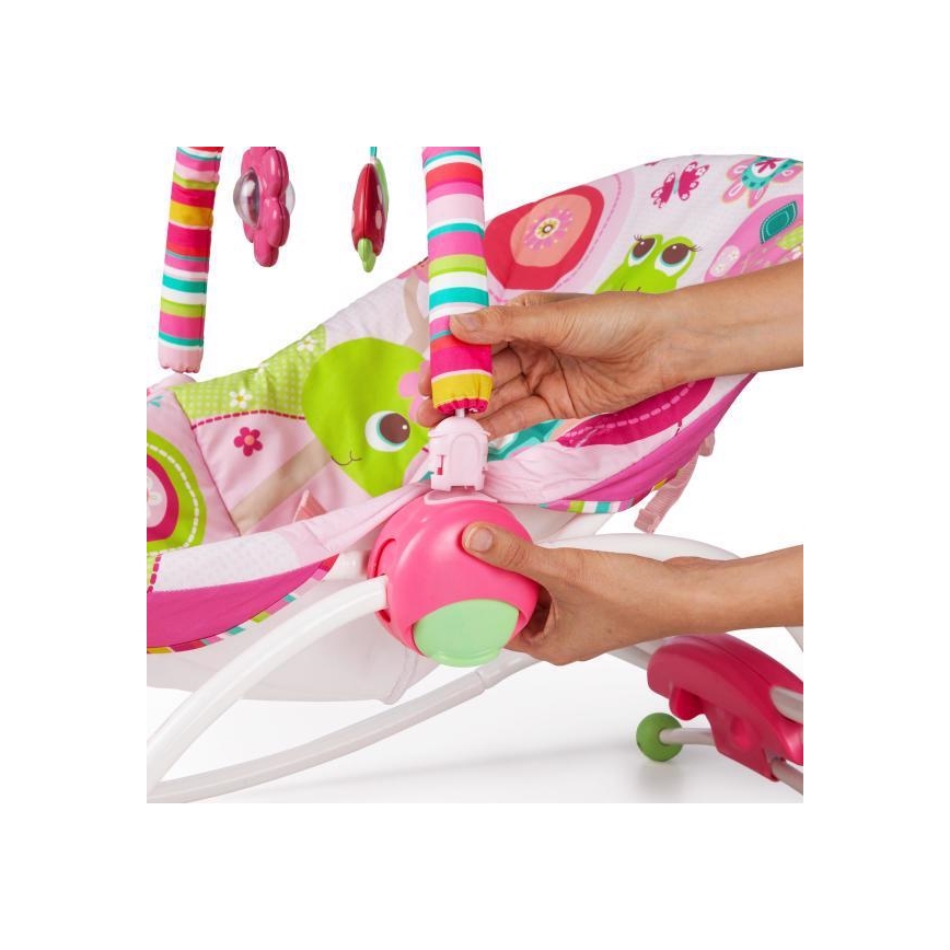 Bright Starts - Baby vibrerende schommel RASPBERRY GARDEN