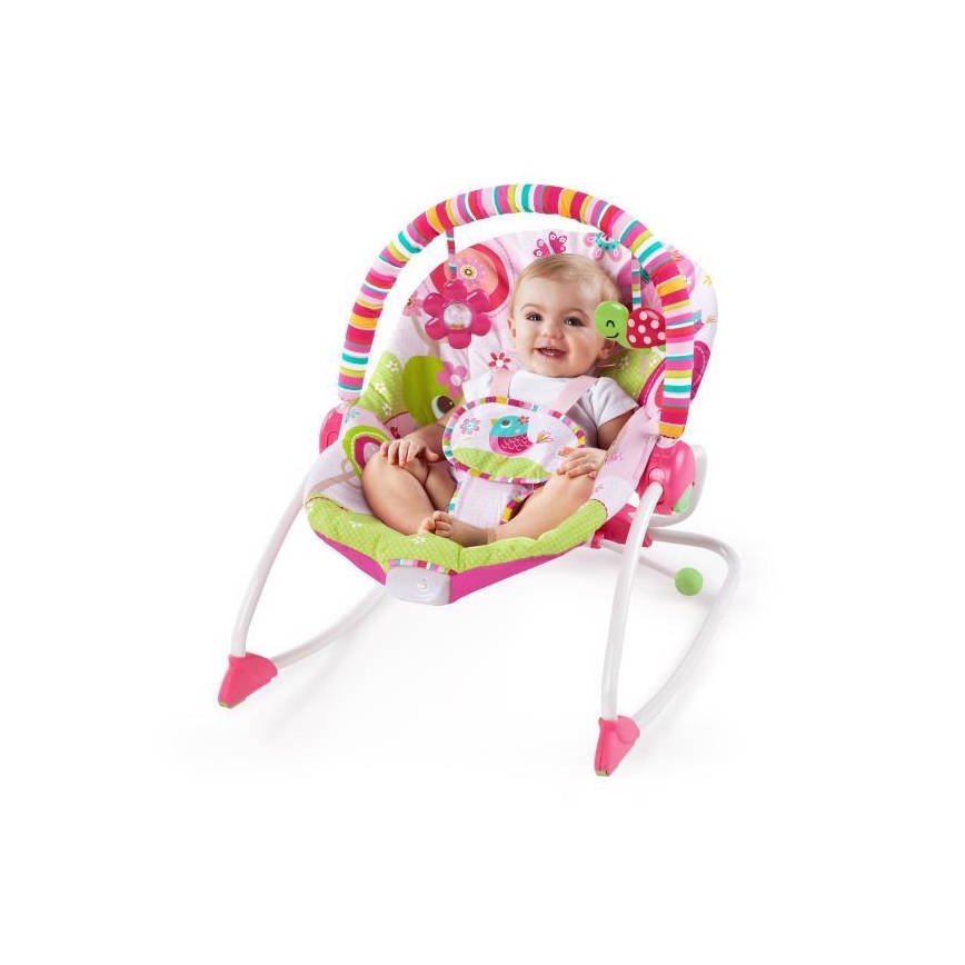 Bright Starts - Baby vibrerende schommel RASPBERRY GARDEN