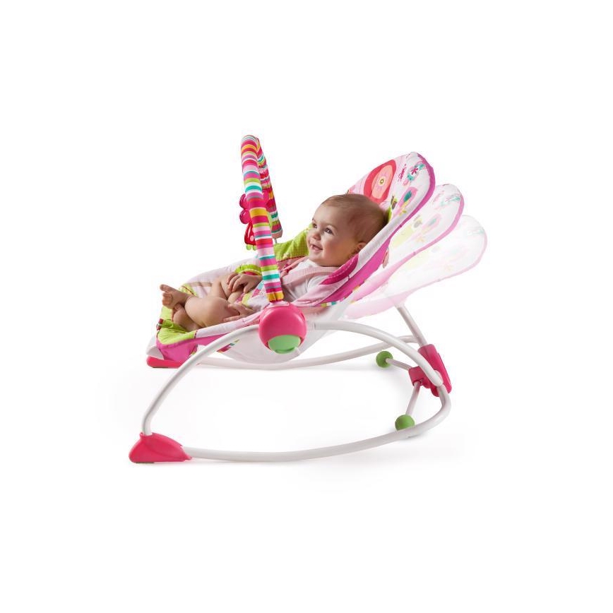 Bright Starts - Baby vibrerende schommel RASPBERRY GARDEN