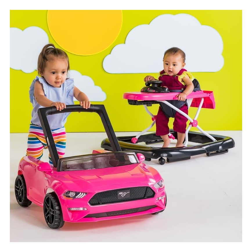 Bright Starts - FORD MUSTANG 3-in-1 loopwagen, roze