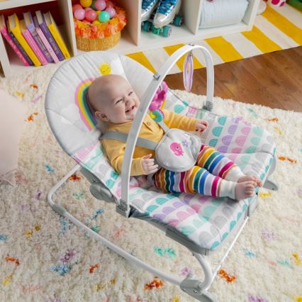 Bright Starts - Vibrerend wipstoeltje voor baby's ROSY RAINBOW 1xLR14