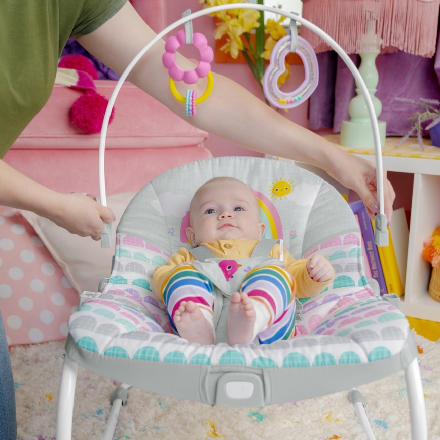 Bright Starts - Vibrerend wipstoeltje voor baby's ROSY RAINBOW 1xLR14
